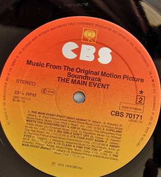 LP Barbra Streisand:  The Main Event (A Glove Story) (Music From The Original Motion Picture Soundtrack)