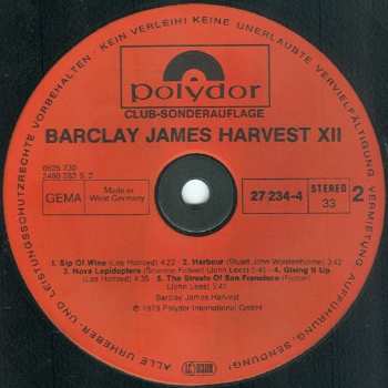 LP Barclay James Harvest: XII