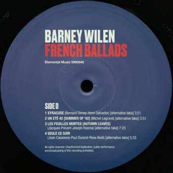 2LP Barney Wilen: French Ballads