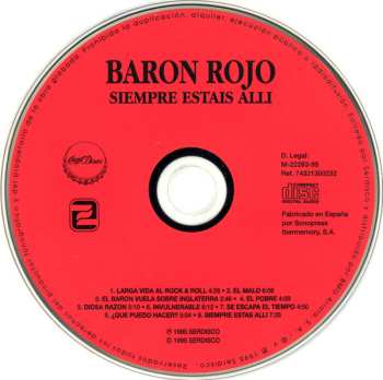 CD Barón Rojo: Siempre Estais Alli