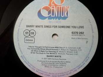 LP Barry White: Barry White Sings For Someone You Love