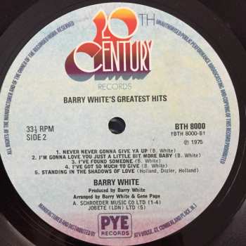 LP Barry White: Greatest Hits
