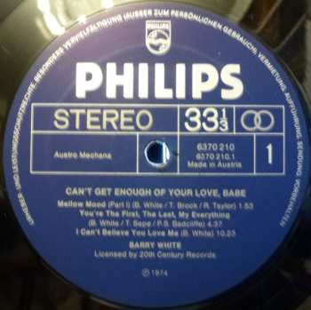 LP Barry White: Can't Get Enough