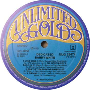 LP Barry White: Dedicated