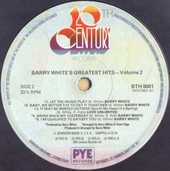 LP Barry White: Greatest Hits Volume Two