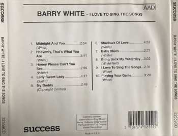 CD Barry White: I Love To Sing The Songs