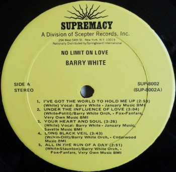 LP Barry White: No Limit On Love