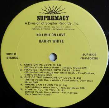 LP Barry White: No Limit On Love
