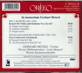 CD Wolfgang Amadeus Mozart: Violinkonzert No. 2 Sz 112 / Divertimento F-Dur KV 247