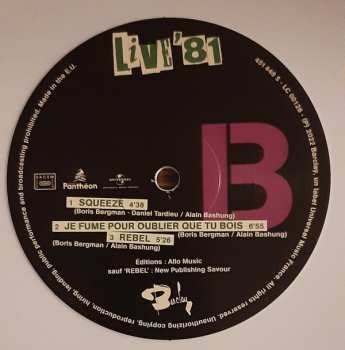 2LP Alain Bashung: Live '81 CLR