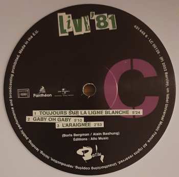 2LP Alain Bashung: Live '81 CLR