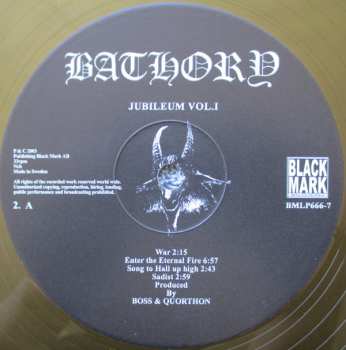 2LP Bathory: Jubileum Volume I CLR