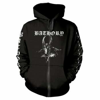 Merch Bathory: Hoodie Met Rits Goat