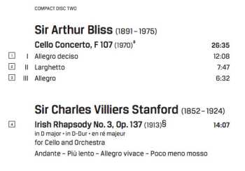 2CD Arnold Bax: British Cello Concertos