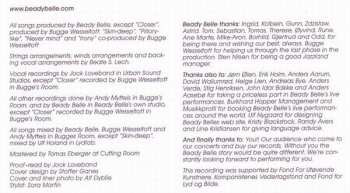 CD Beady Belle: Closer