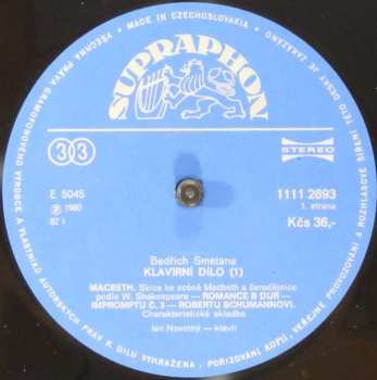 LP Bedřich Smetana: Klavírní Dílo