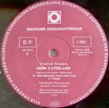 2LP Bedřich Smetana: Mein Vaterland - Symphonische Dichtung