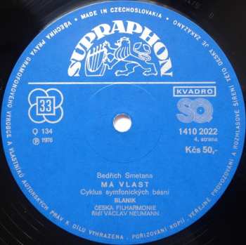 2LP The Czech Philharmonic Orchestra: Má Vlast
