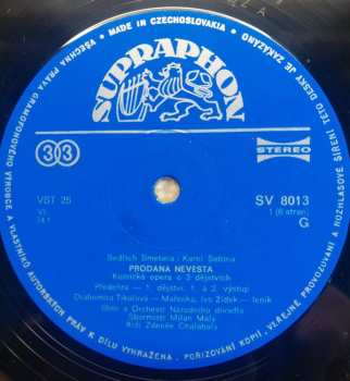 3LP/Doos Bedřich Smetana: Prodaná Nevěsta