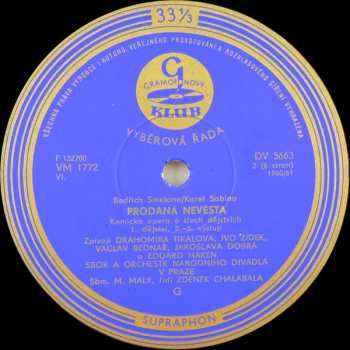 3LP Bedřich Smetana: Prodaná Nevěsta (3xLP+ BOOKLET)