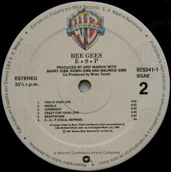 LP Bee Gees: E·S·P