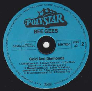LP Bee Gees: Gold & Diamonds
