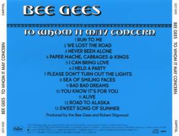 CD Bee Gees: To Whom It May Concern = トゥ・フーム・イット・メイ・コンサーン