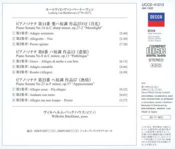 CD Ludwig van Beethoven: The Piano Sonatas Nos.14 "Moonlight", 8 "Pathetique" & 23 "Appassionata" LTD