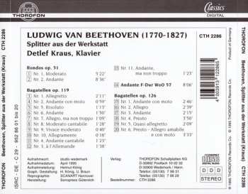 CD Ludwig van Beethoven: Splitter Aus Der Werkstatt. Späte Bagatellen, Andante Favori, Rondos