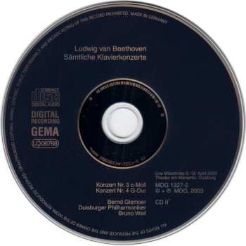 3CD Ludwig van Beethoven: Sämtliche Klavierkonzerte