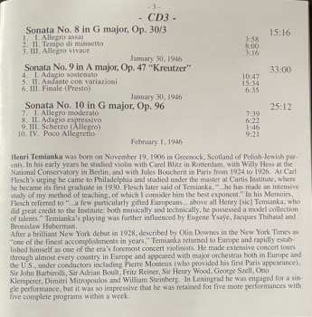 3CD/Doos Ludwig van Beethoven: 10 Sonatas For Violin & Piano (Live At The Library Of Congress 1946)