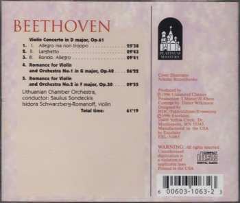 CD Ludwig van Beethoven: Violin Concerto In D Major, Op. 61 / Romance For Violin And Orchestra No. 1 In G Major, Op. 40 / Romance For Violin And Orchestra No. 2 In F Major, Op. 50