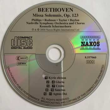 CD Ludwig van Beethoven: Missa Solemnis