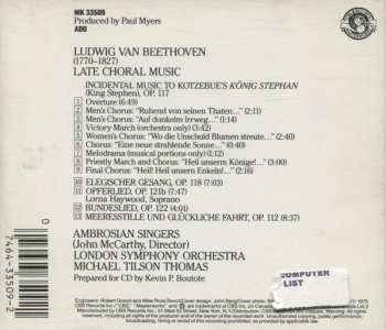 CD Ludwig van Beethoven: Late Choral Music