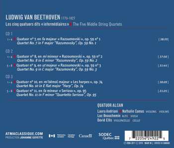 3CD Ludwig van Beethoven: Quatuors à Cordes - Volume 2