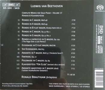 SACD Ludwig van Beethoven: Complete Works For Solo Piano - Volume 13 - The Rage Over A Lost Penny - Rondos & Klavierstücke