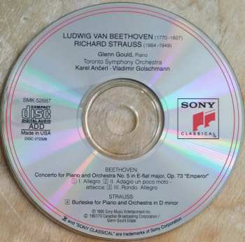 CD Ludwig van Beethoven: Beethoven: Piano Concerto No. 5 · Strauss: Burleske