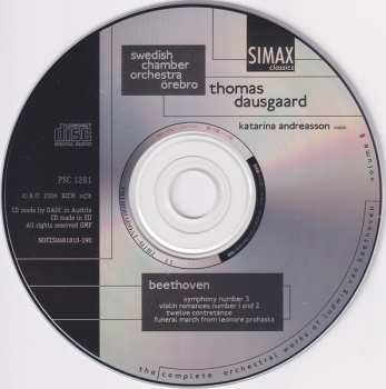 CD Ludwig van Beethoven: Symphony Number 3 / Violin Romances Number 1 And 2 / Twelfe Contretänze / Funeral March From Leonore Prohaska