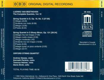 CD Ludwig van Beethoven: The Complete Quartets, Volume VI: Opus 18, No. 3 / Opus 131