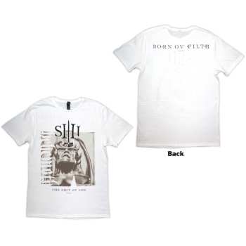 Merch Behemoth: Behemoth Unisex T-shirt: The Shit Ov God Sepia Parchment (white) (back Print) (small) S