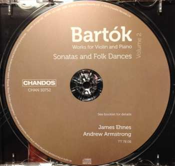 CD Béla Bartók: Bartok - Works For Violin And Piano Volume 2: Sonatas And Folk Dances