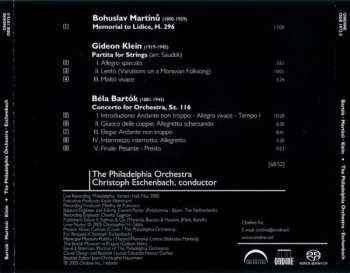 SACD Bohuslav Martinů: Concerto For Orchestra / Memorial To Lidice / Partita For Strings