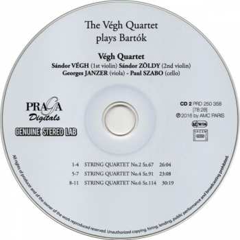 2CD Béla Bartók: Béla Bartók - The String Quartets
