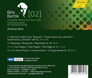 CD Béla Bartók: Complete Works For Piano Solo [2] - The Romantic Bartók
