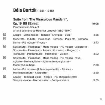 SACD Béla Bartók: Four Orchestral Pieces; Music for Strings, Percussion and Celesta; Suite from The Miraculous Mandarin