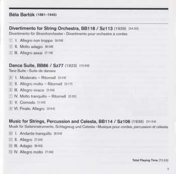 CD Béla Bartók: Music For Strings, Percussion And Celesta / Divertimento For String Orchestra / Dance Suite