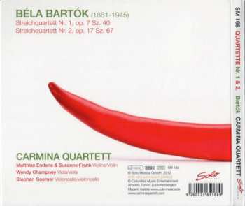 CD Béla Bartók: Streichquartette Nr. 1 & 2