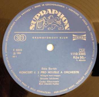 LP The Czech Philharmonic Orchestra: Violin Concerto No.2