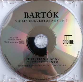 CD Béla Bartók: Violin Concertos 1 & 2