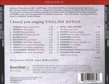 CD James Baillieu: I Heard You Singing (English Songs)